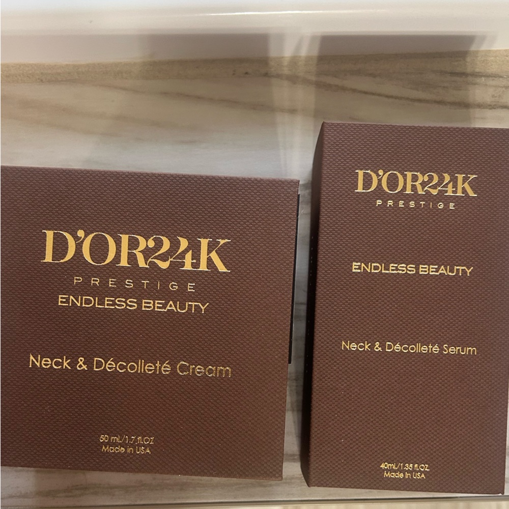 D’OR 24K Prestige Endless Beauty Neck & Décolleté Serum and Cream Set -